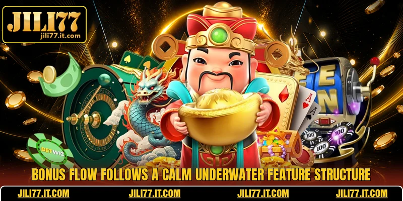 Bonus flow follows a calm underwater feature structure