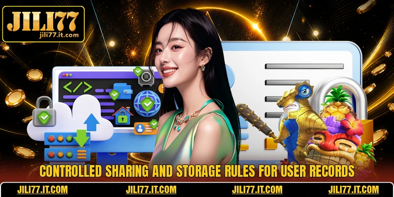 Controlled sharing and storage rules for user records