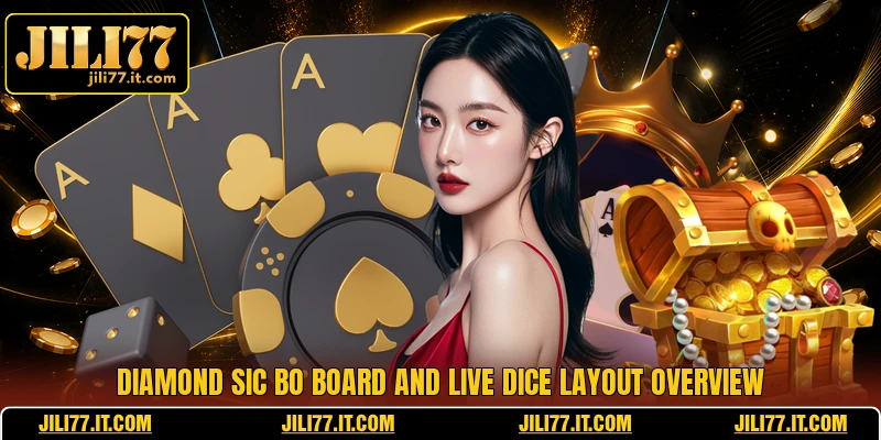 Diamond Sic Bo board and live dice layout overview