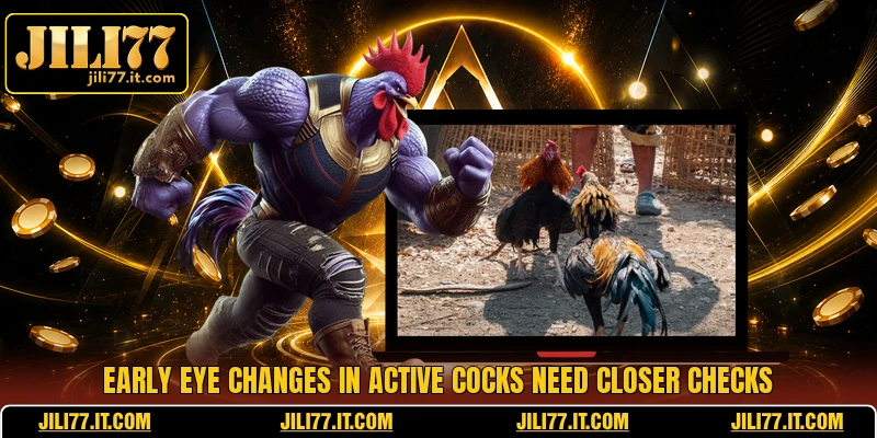 Early eye changes in active cocks need closer checks