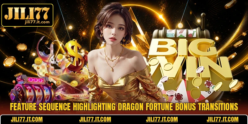 Feature sequence highlighting Dragon Fortune bonus transitions
