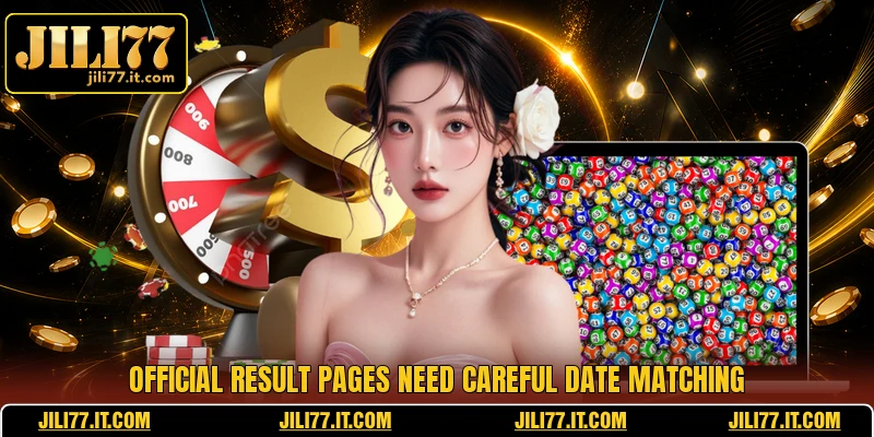 Official result pages need careful date matching