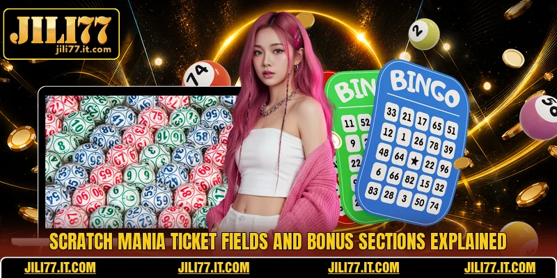 Scratch Mania ticket fields and bonus sections explained