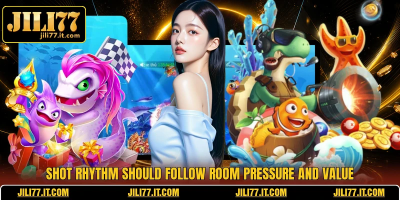 Shot rhythm should follow room pressure and value