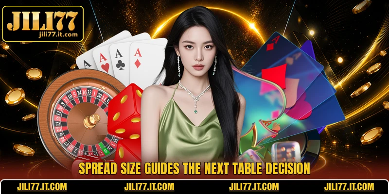 Spread size guides the next table decision