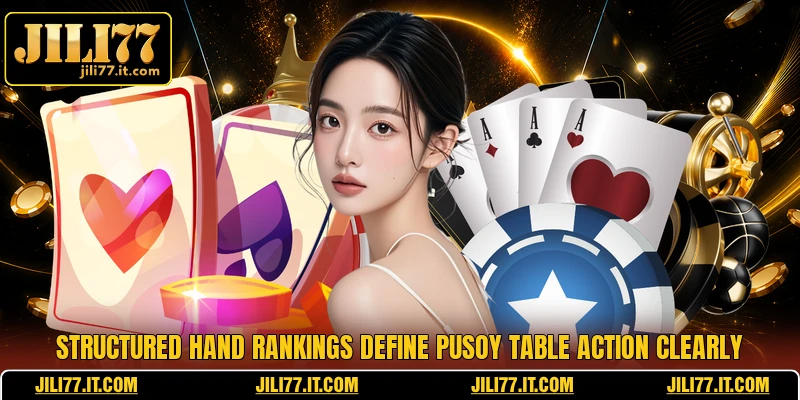 Structured hand rankings define Pusoy table action clearly