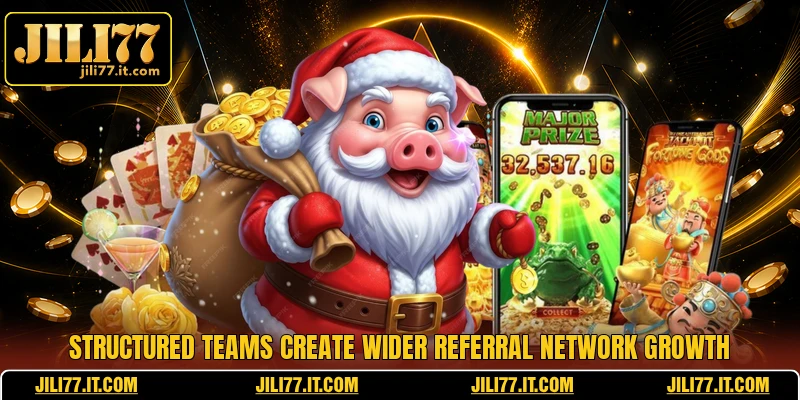 Structured teams create wider referral network growth