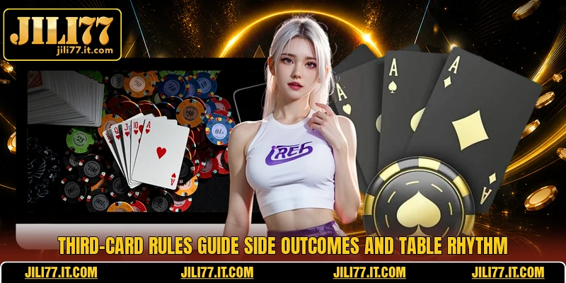 Third-card rules guide side outcomes and table rhythm