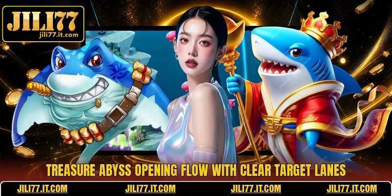 Treasure Abyss opening flow with clear target lanes