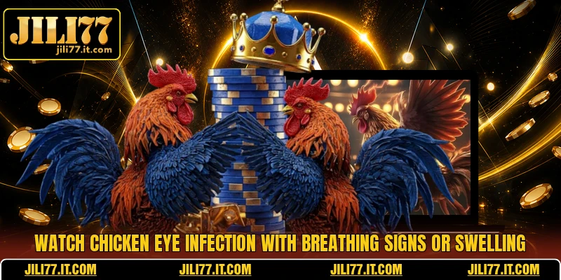 Watch chicken eye infection with breathing signs or swelling