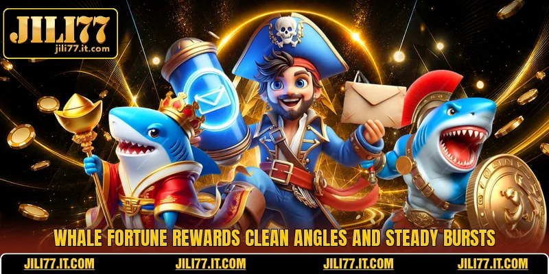 Whale Fortune rewards clean angles and steady bursts